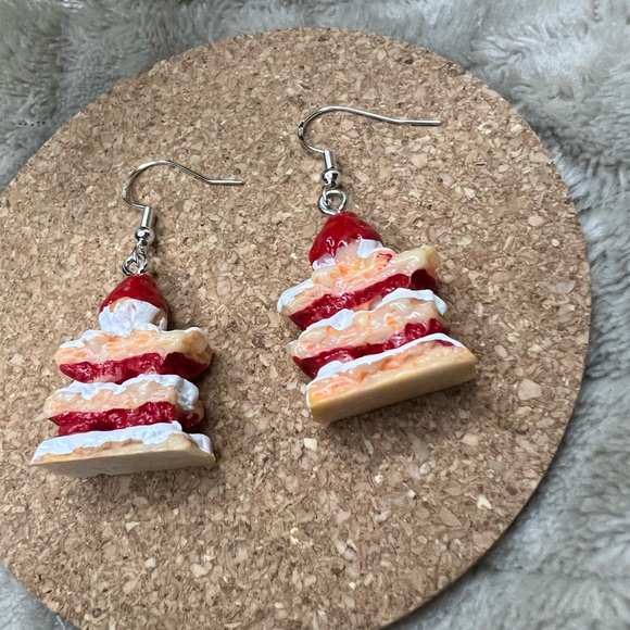 Strawberry Cale Dangle Earrings - Picture 2 of 3